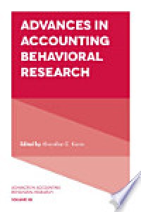 Image of Advances in Accounting Behavioral Research. Volume 20